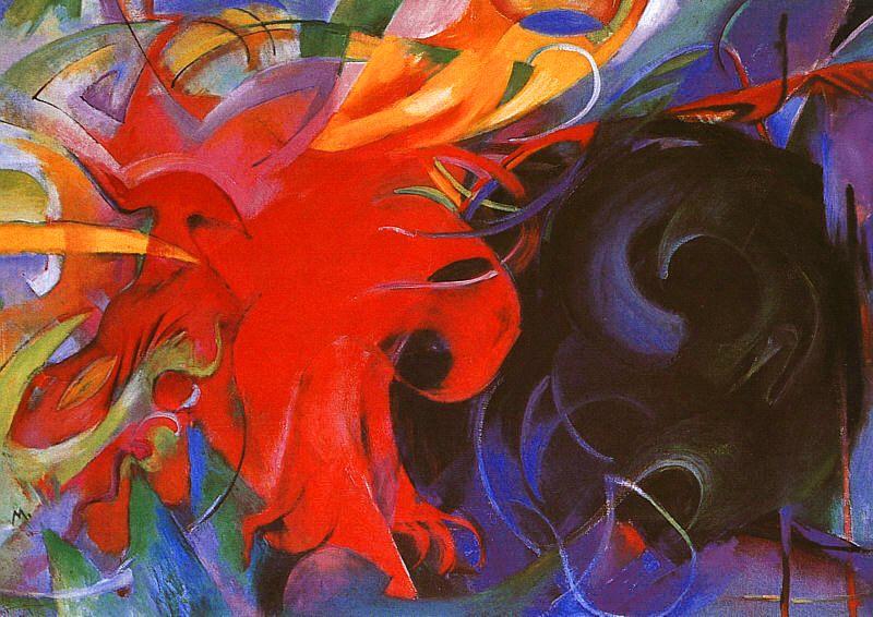 Franz Marc Fighting Forms oil painting picture